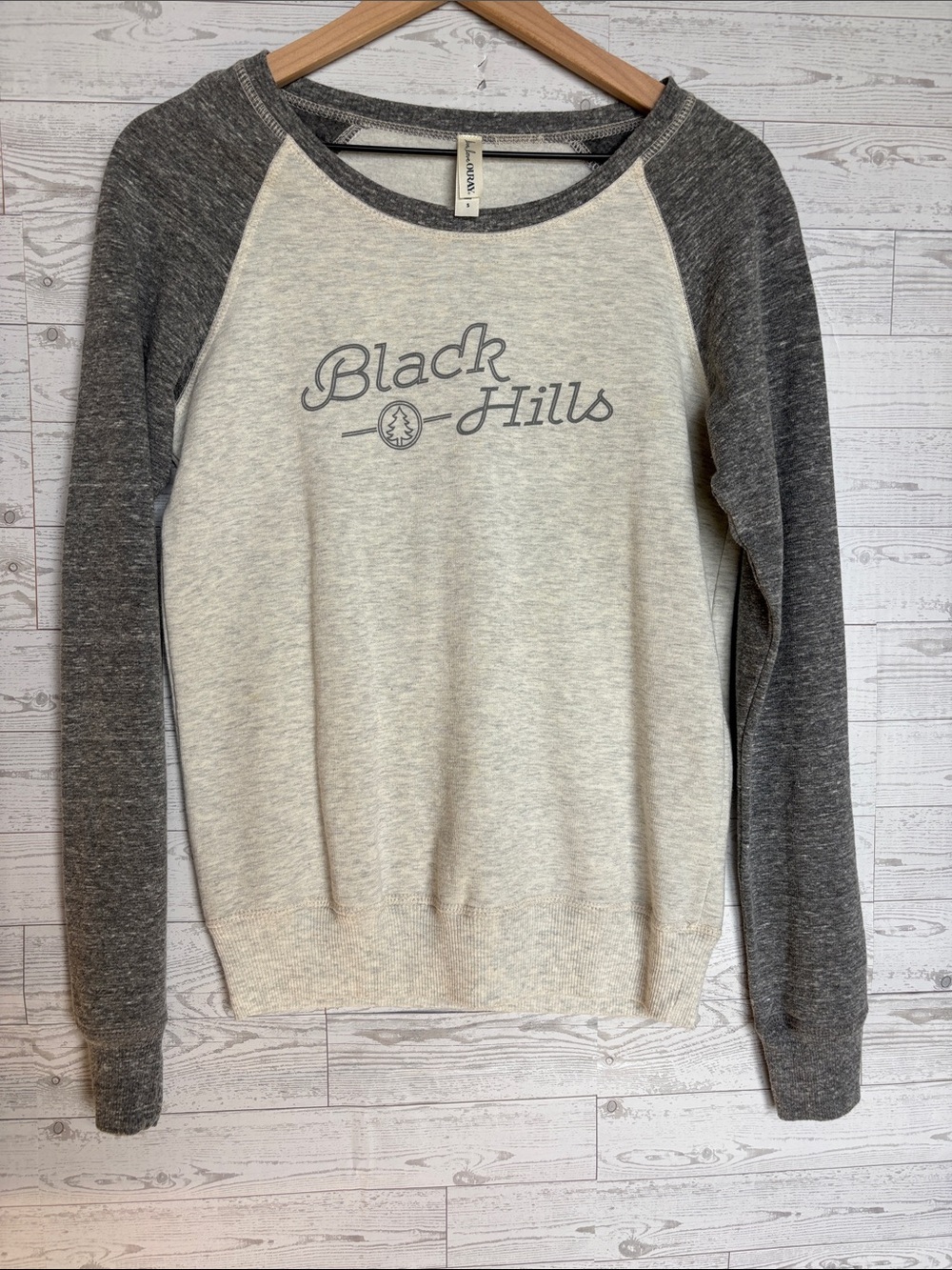 Black Hills crewneck sweatshirt jersey sleeves Harley Sturgis size small